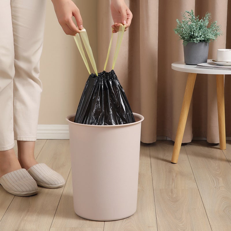 [Newcomers Exclusive] 100 Household Wearable Portable Garbage Bags Kitchen Office Living Room Drawstring Garbage - Image 4